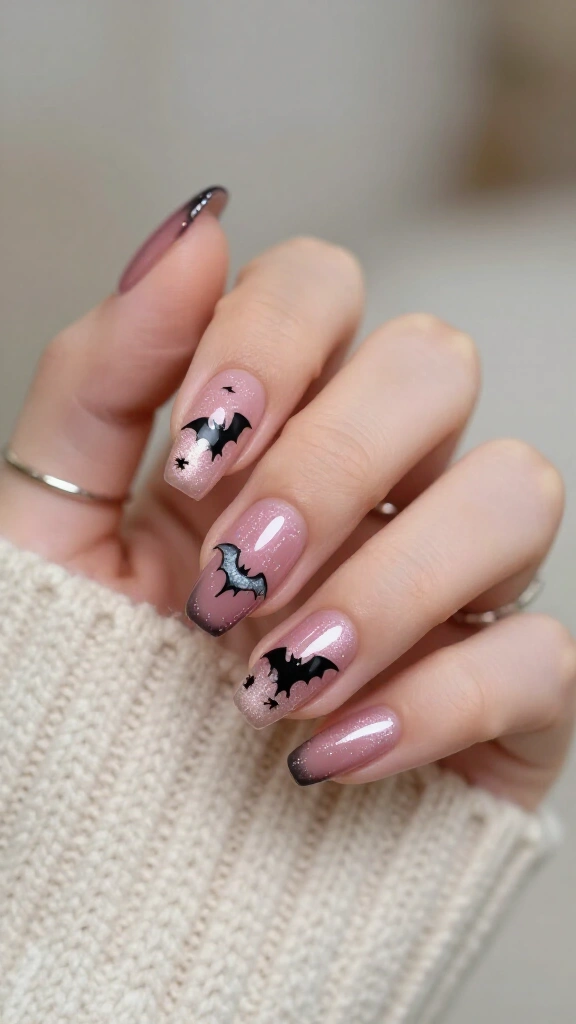 Soft Blush Velvet Bats