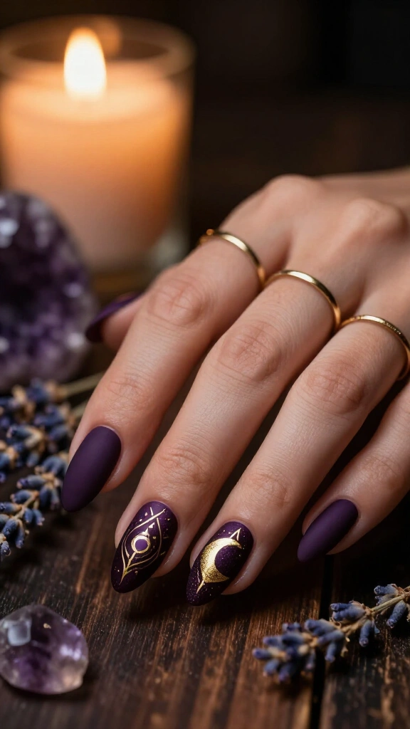Matte Plum Spellbook Runes