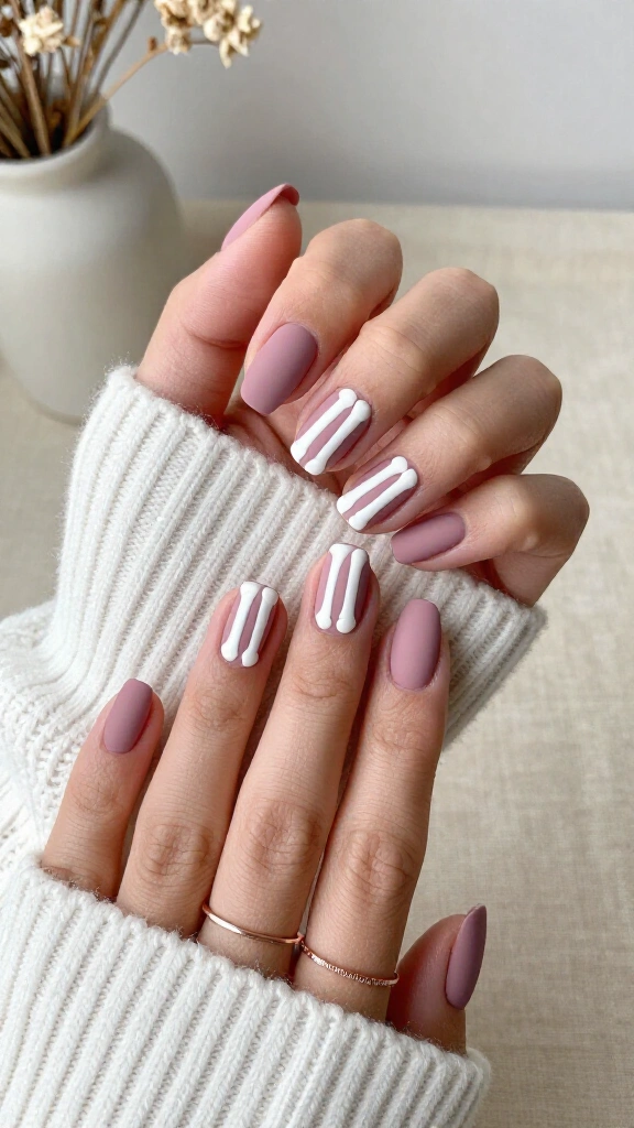 Muted Mauve Skeleton Bones