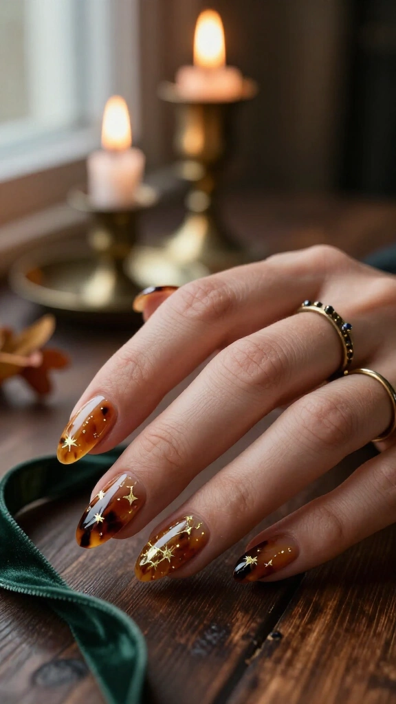 Tortoiseshell with Gold Constellations