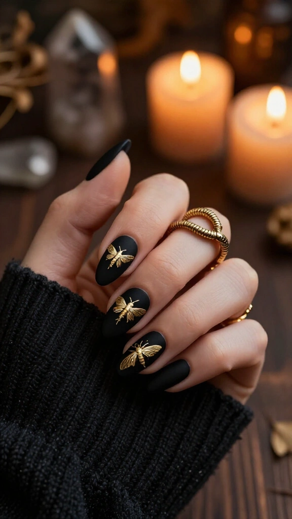 Gilded Moth Wing Press-Ons