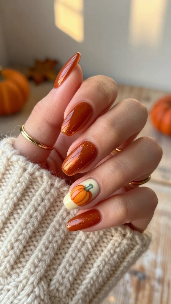 Chrome glazed pumpkin spice tips