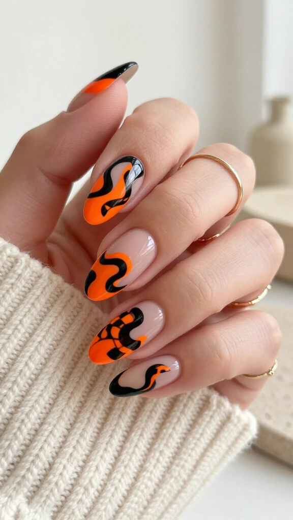 Modern Mod Checkered Swirls