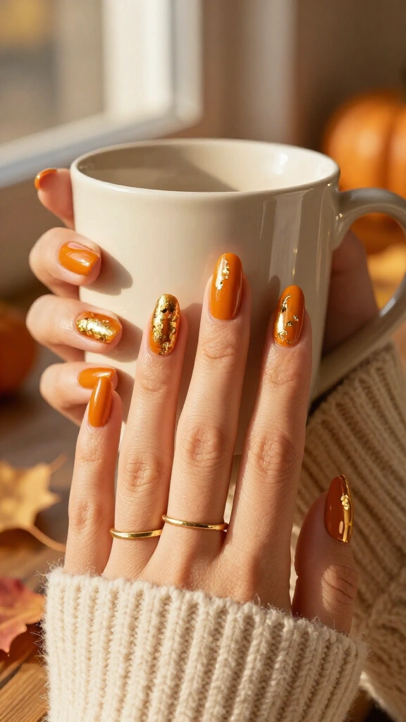 Gold Foil Flecked Pumpkin Spice