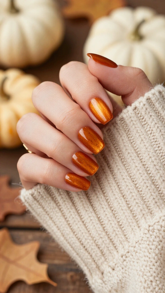 Velvet Pumpkin Cat-Eye Acrylics