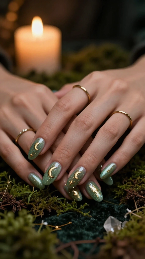 Celestial Moss with Tiny Moons