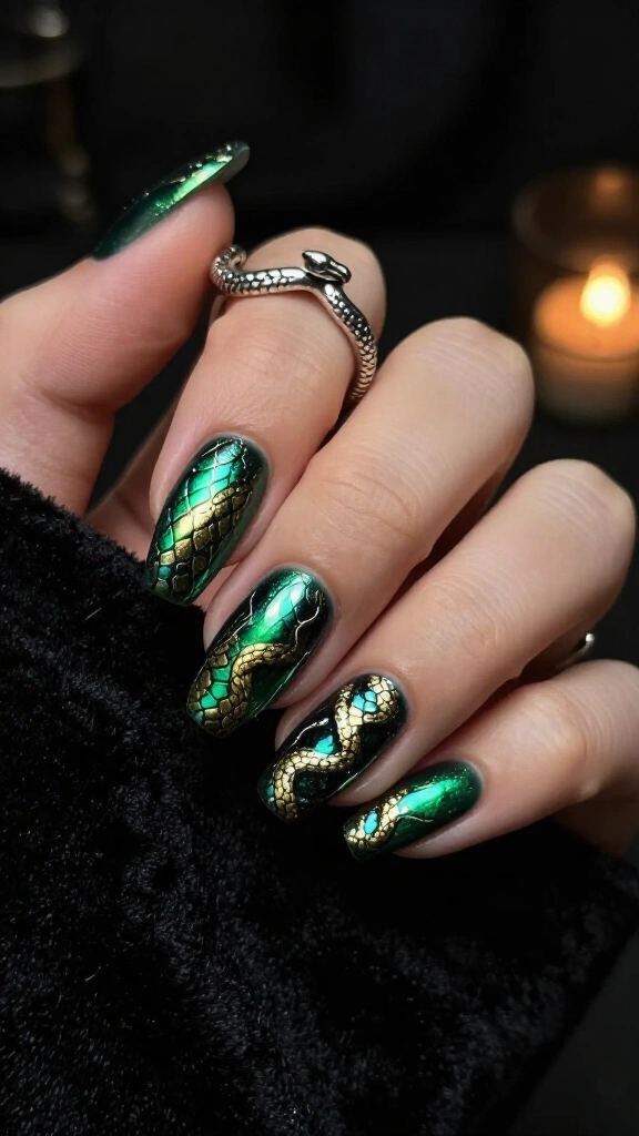 Metallic Snake Skin Foil