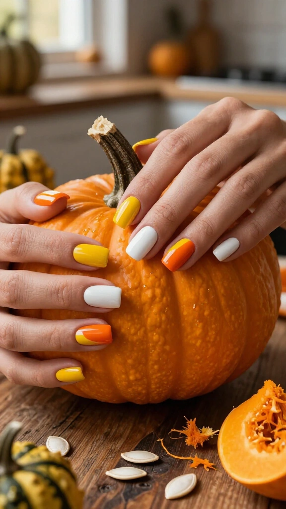 Minimalist Candy Corn Colorblock