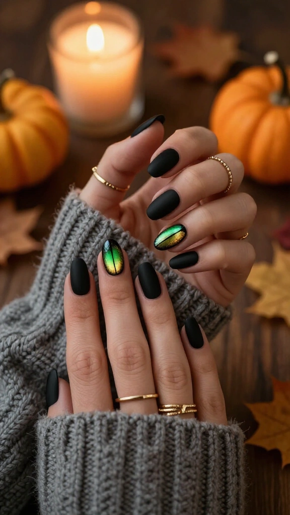 Matte Black Peeking Cat Eyes