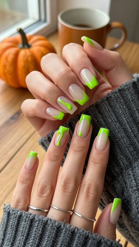 Neon Slime French Outlines
