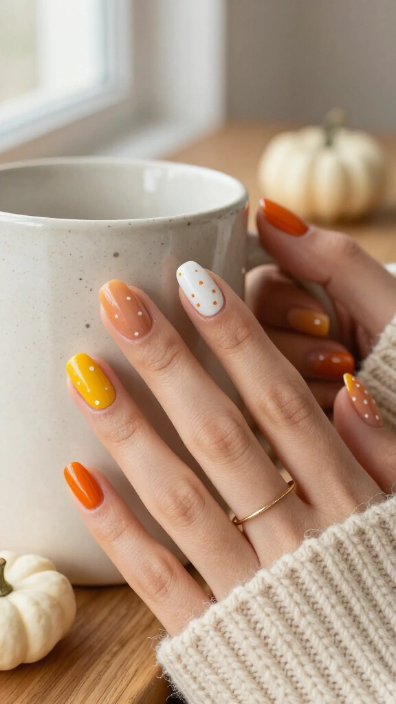 Candy Corn Dot Gradients
