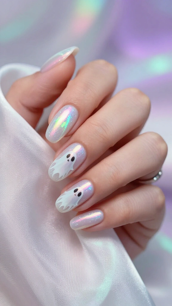 Iridescent Holographic Phantom Nails
