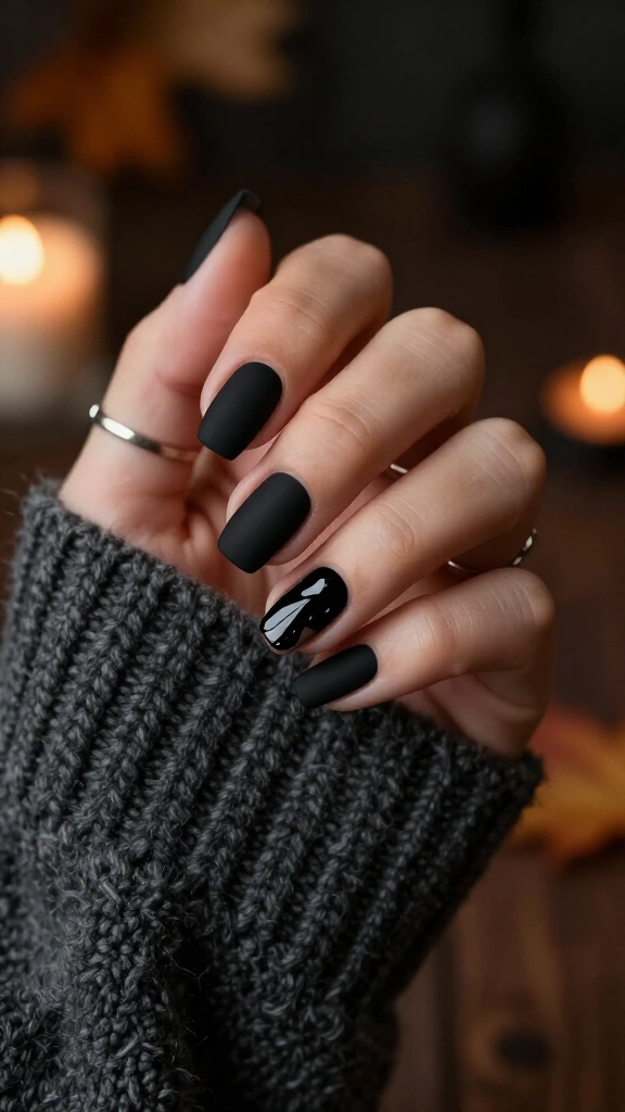 Matte Black with Glossy Drips