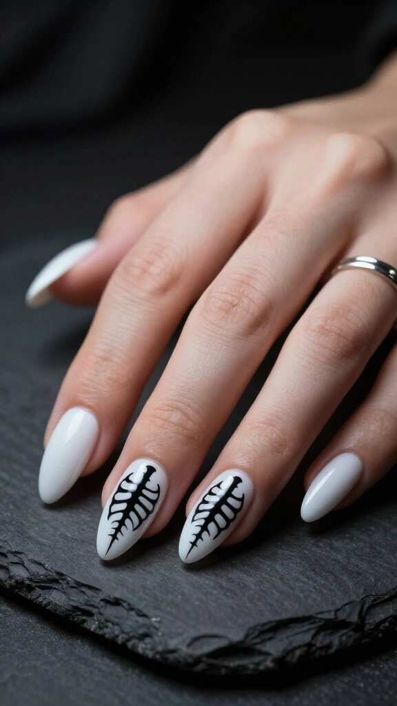 Bone white ribcage almonds