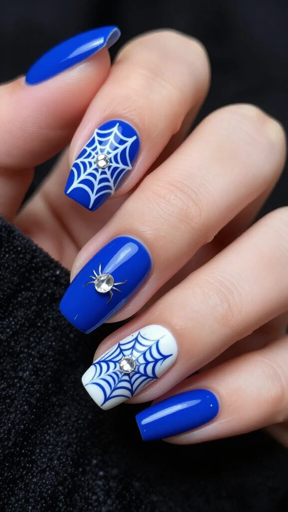 Icy Cobalt Spider Webs