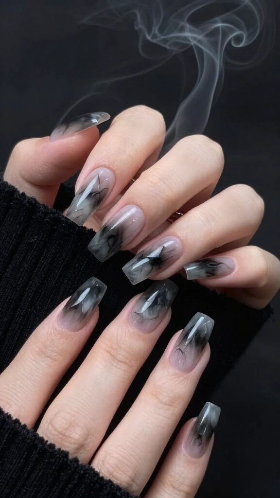 Ghostly Translucent Smokey Marble