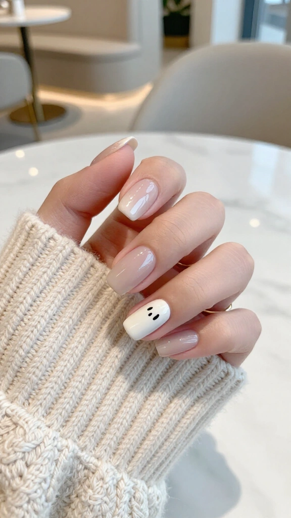 Milky white ghost accents