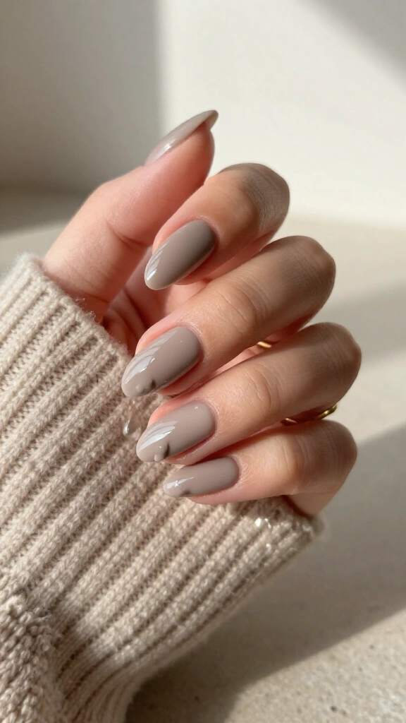 Matte taupe with glossy blood drips