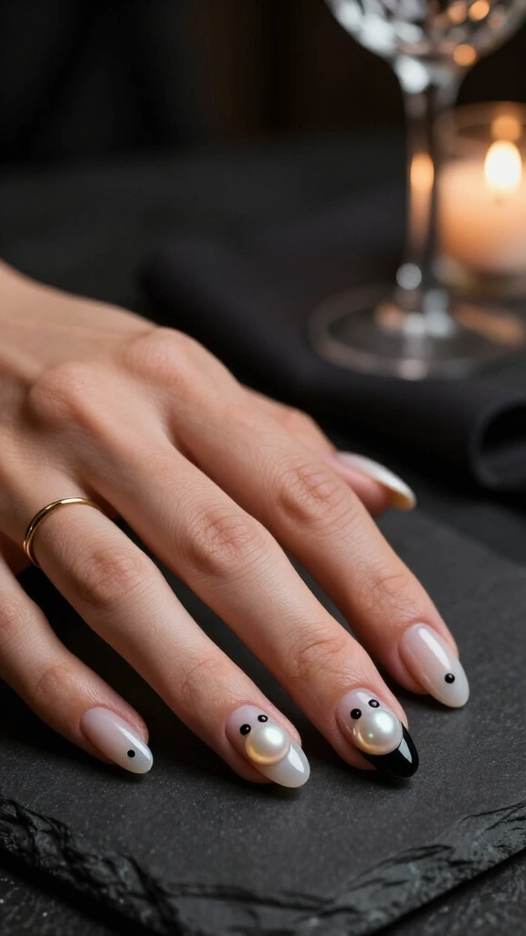 Pearl embellished minimalist witchcraft