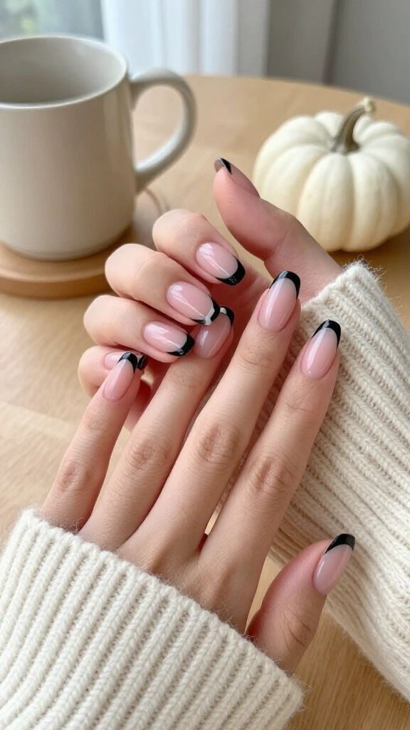 Sheer pink with silhouette cat tips