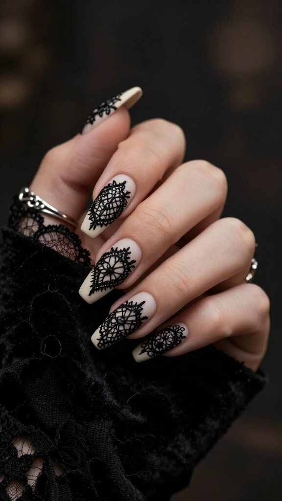 High-Fashion Gothic Lace Stamping
