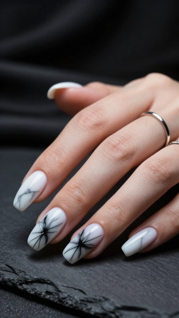 Marbled Black Marble Smoke Illusion