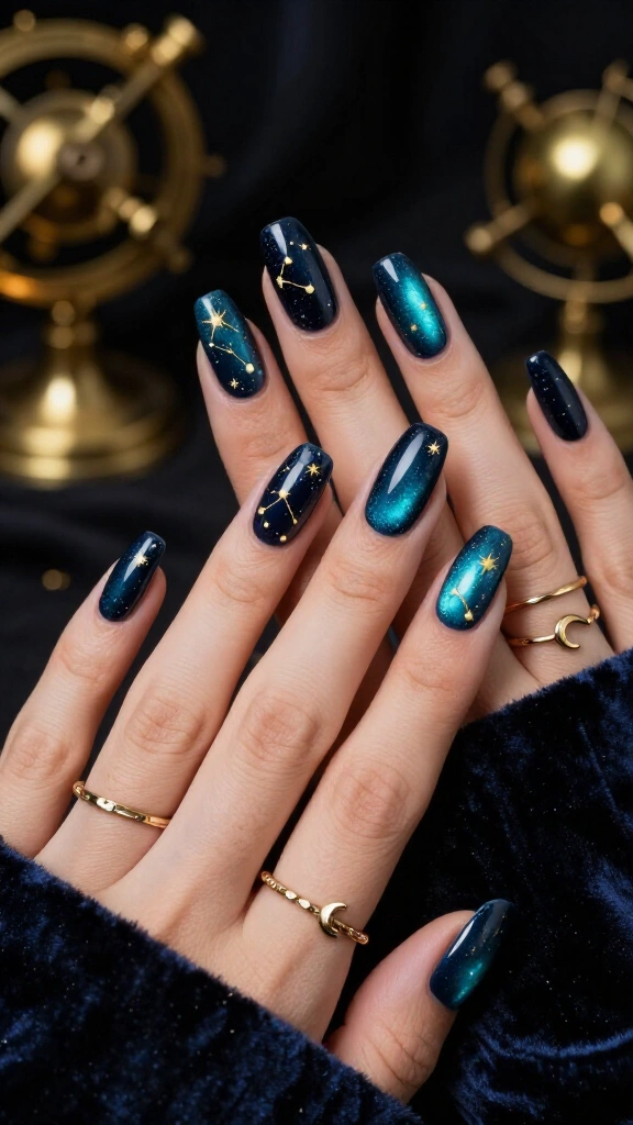 Celestial Star Map Galaxy Velvet