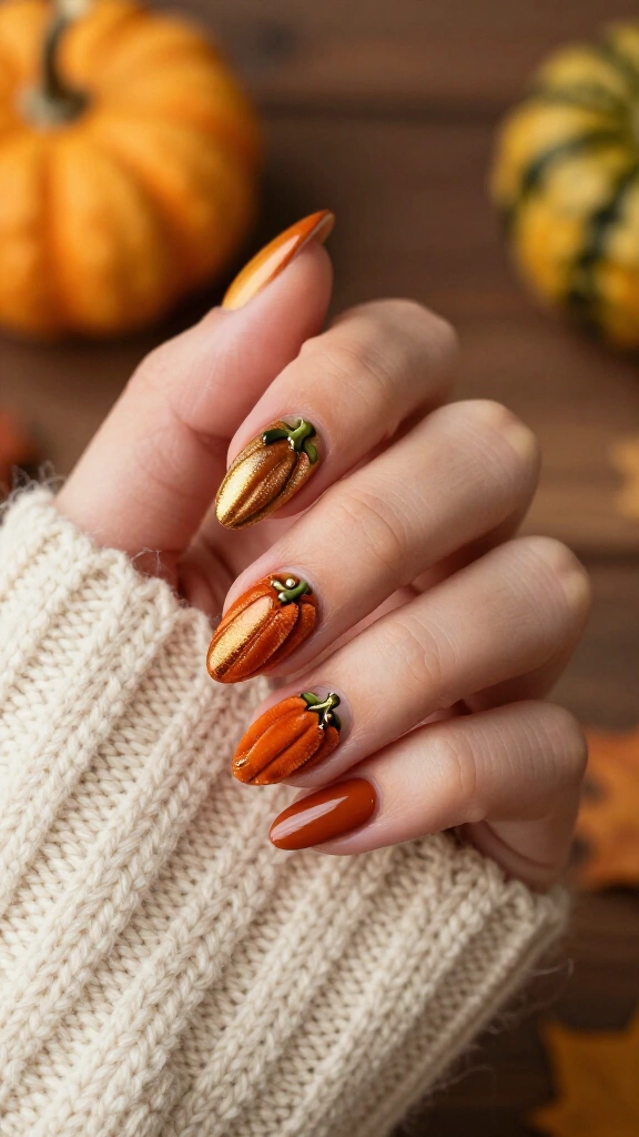 Sculpted Velvet Pumpkins
