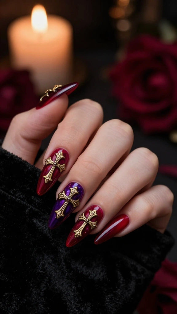 3D Gilded Baroque Crosses