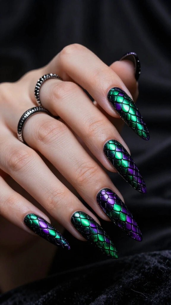 Raised Venomous Snake Scales