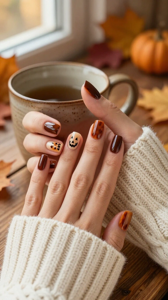 Tortoiseshell Pumpkin Accents