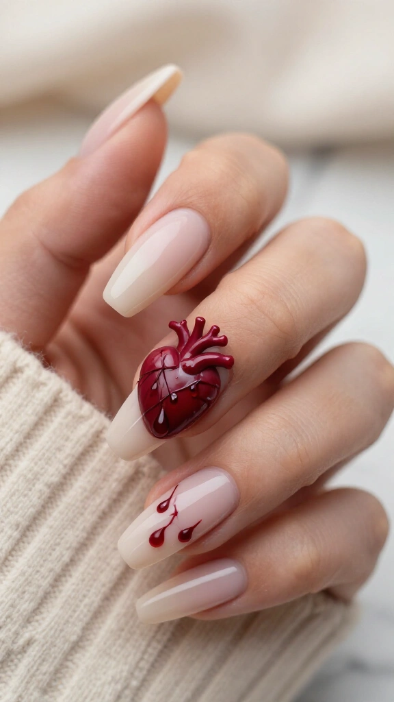 3D Bleeding Heart Anatomical Charms