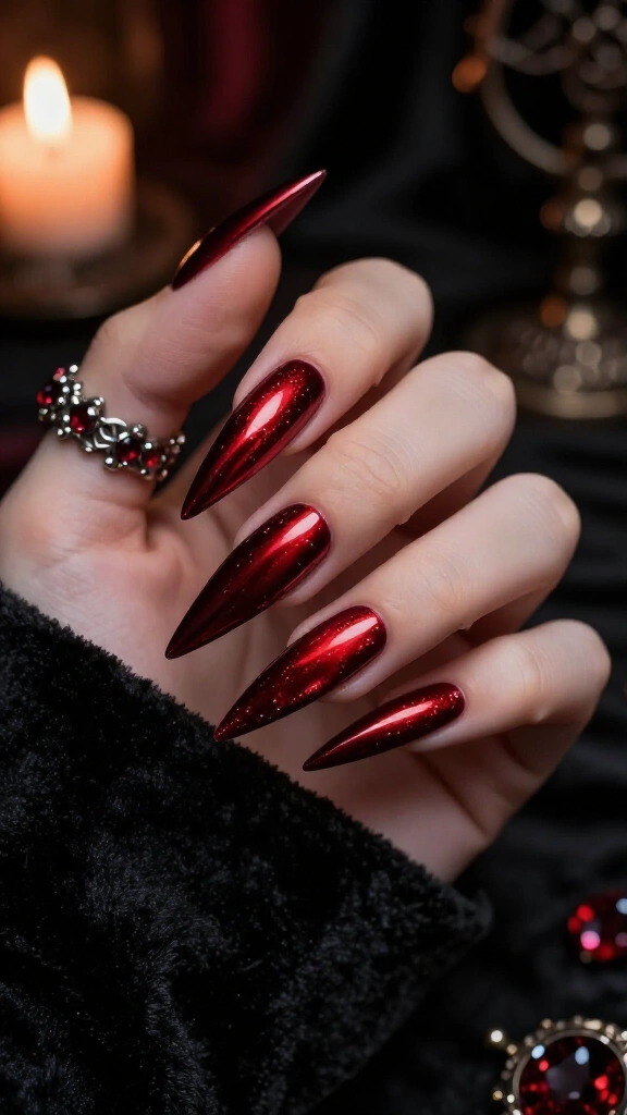Blood Chrome Vampire Stilettos