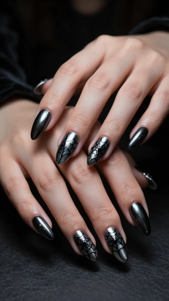 Liquid Gunmetal Cobwebs