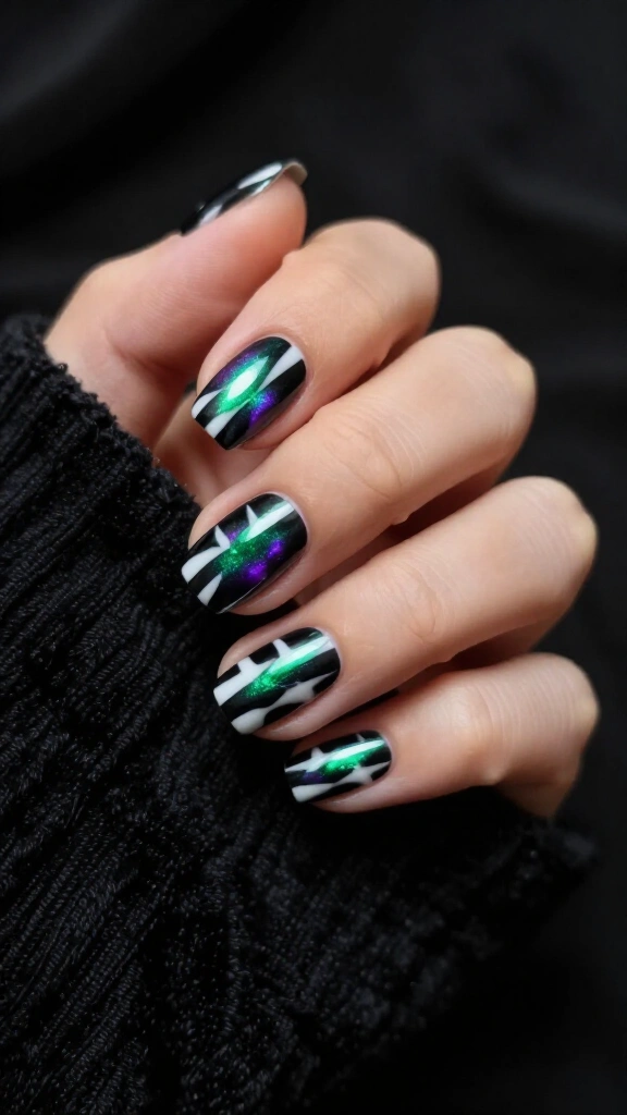 Iridescent Beetlejuice Stripes