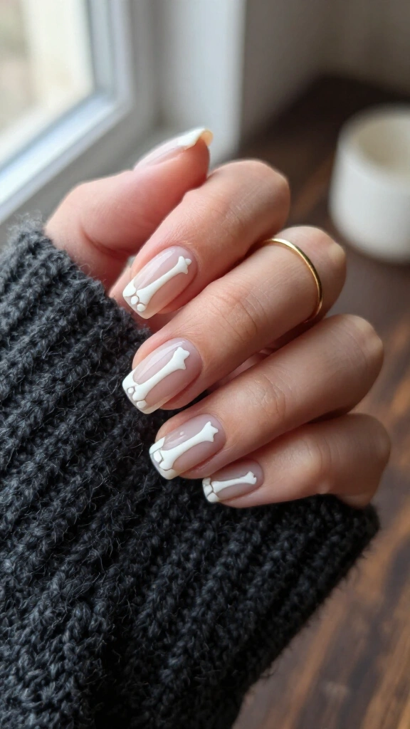 Sheer Nude with Micro Bones