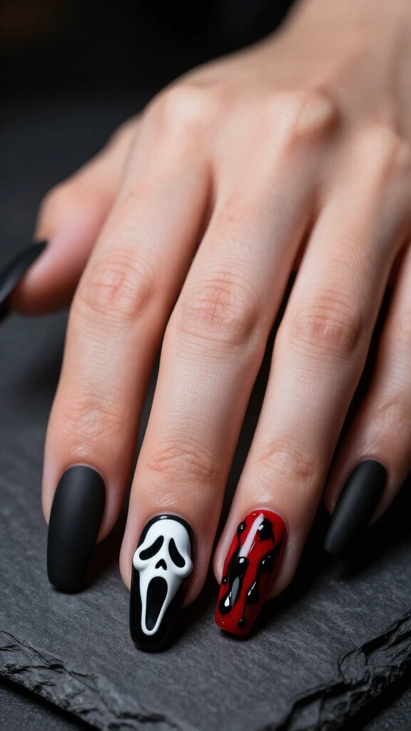 Ghostface Matte Black & Blood Drip