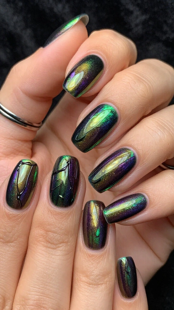 Oil Slick Beetle Wing Chrome