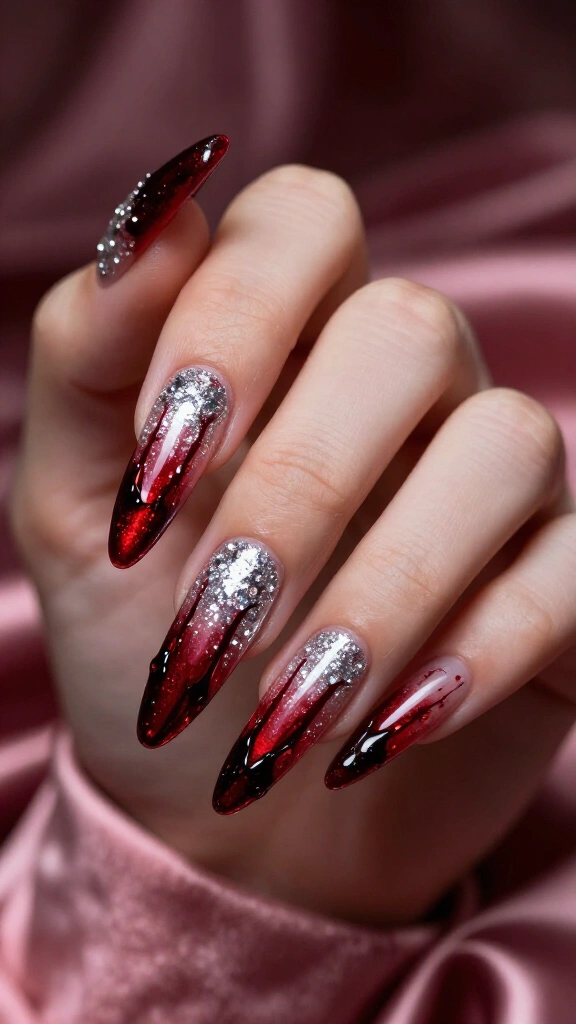 Carrie Prom Night Blood Bath Nails