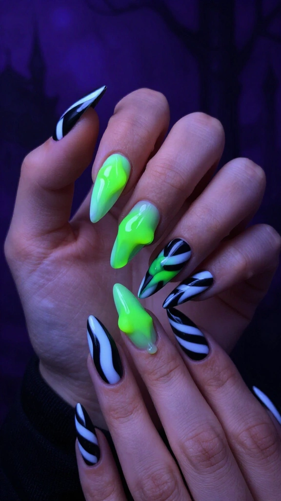 Beetlejuice Sandworm Stripes & Toxic Slime