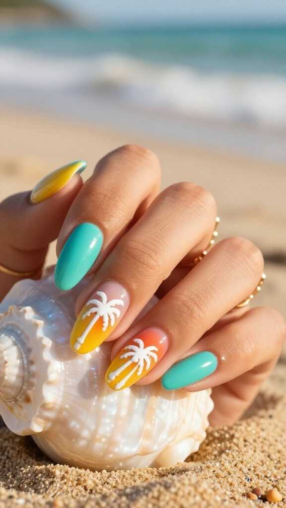 Tropical Skeleton Palm Trees