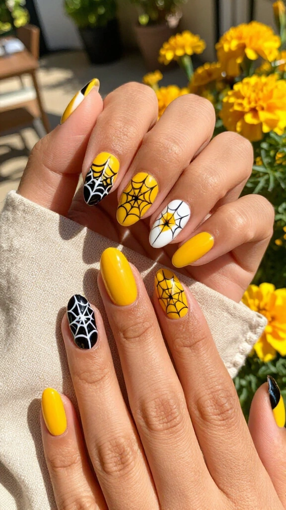 Sunny Yellow Spiderwebs