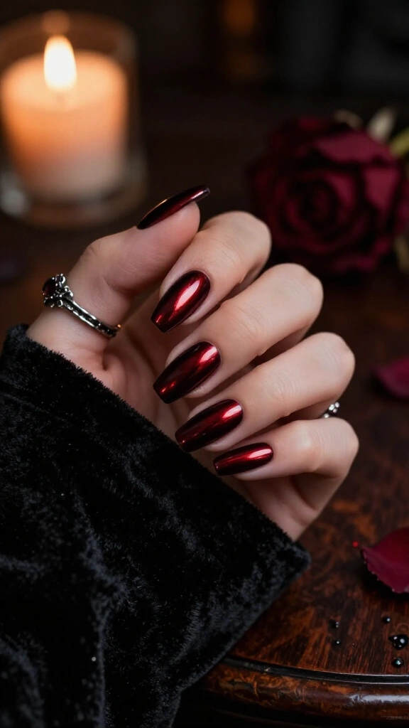 Goth Burgundy Chrome