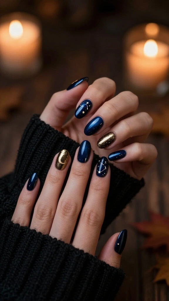 Midnight Blue Star Constellations