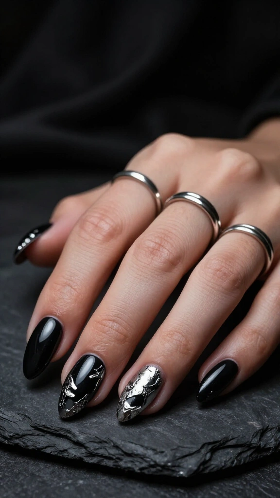 Gunmetal Foil Flecks