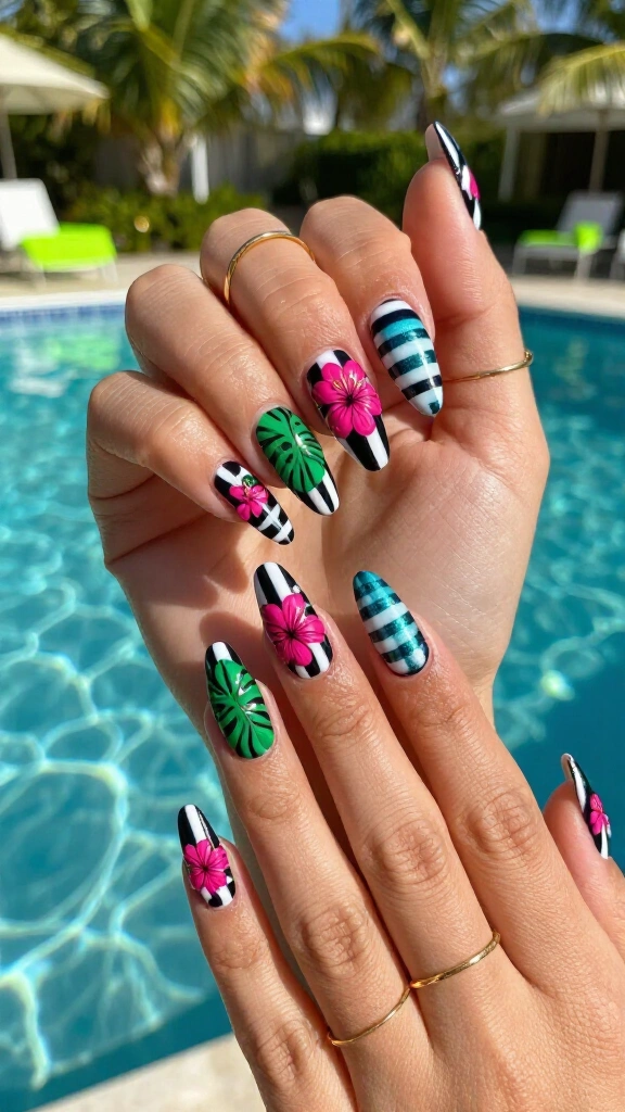 Tropical Beetlejuice Stripes