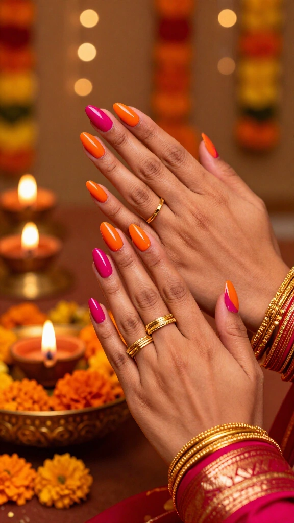 Dual-Toned Magenta & Tangerine