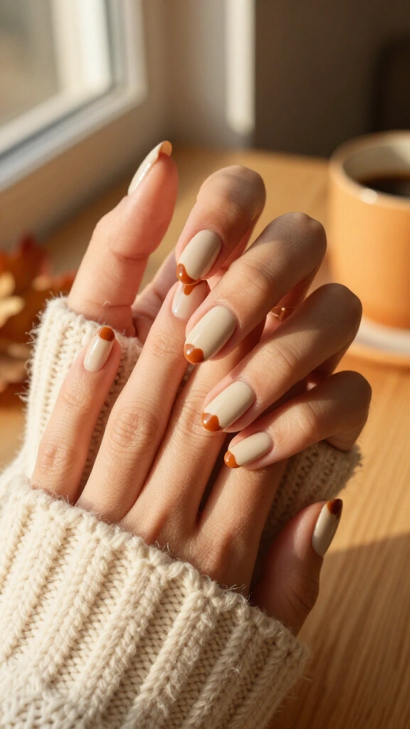 Warm Toffee Minimalist Dots