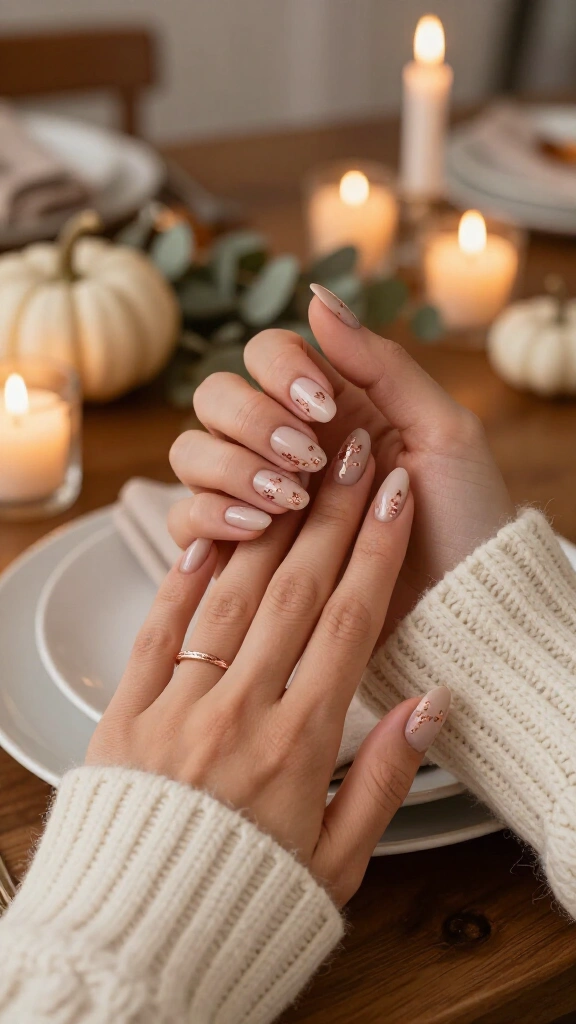 Rose Gold Foil Flecks