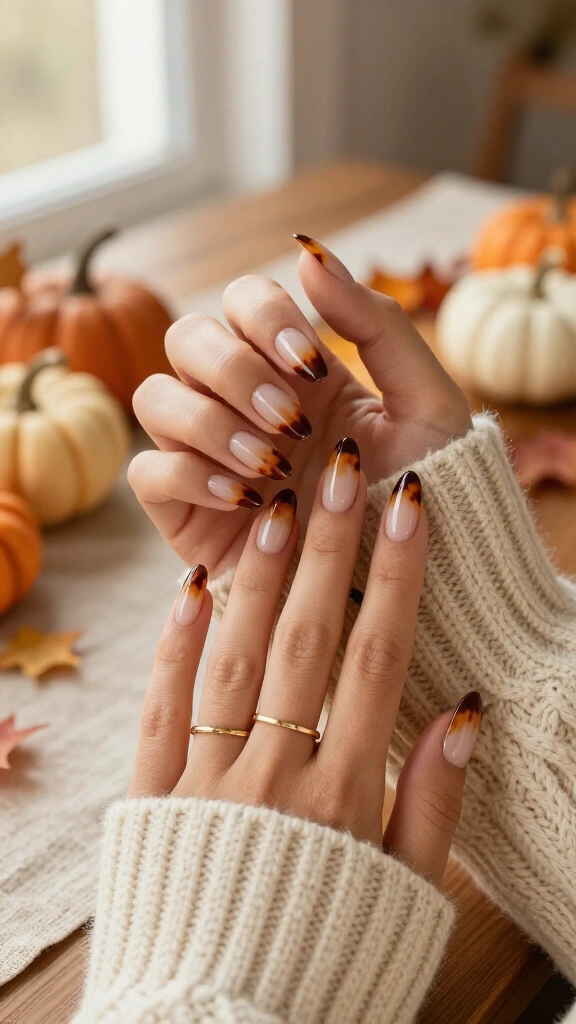 Tortoiseshell French Tips